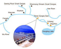 Three Gorges Dam Map