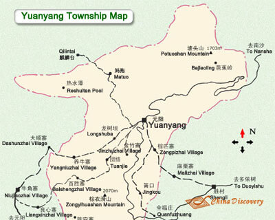 Yuanyang County Map