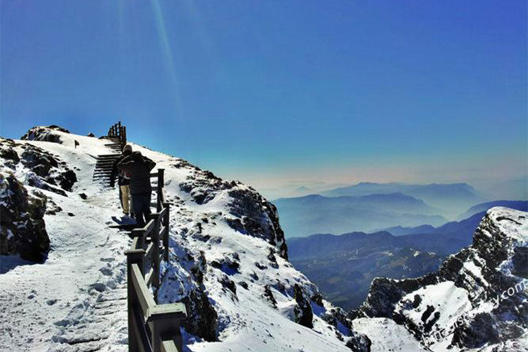 Snow-covered Jiaozi Snow Mountain