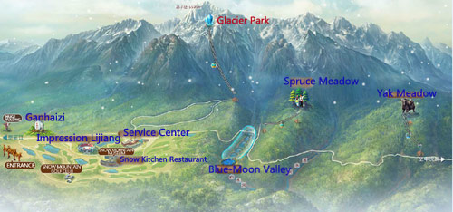 Jade Dragon Snow Mountain Map