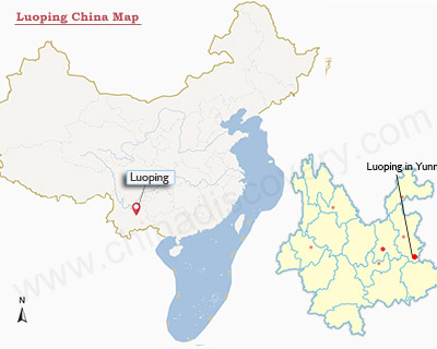 Luoping China Map