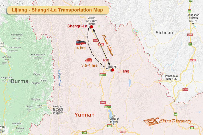 Lijiang Shangri-La Travel Map