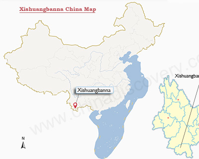 Xishuangbanna China Map