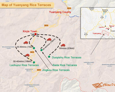 Yuanyang Rice Terraces Map