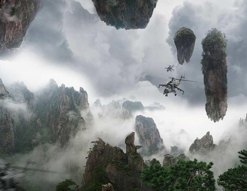 Famous Movie Avatar & Prototype in Zhangjiajie National Forest Park Avatar Mountains