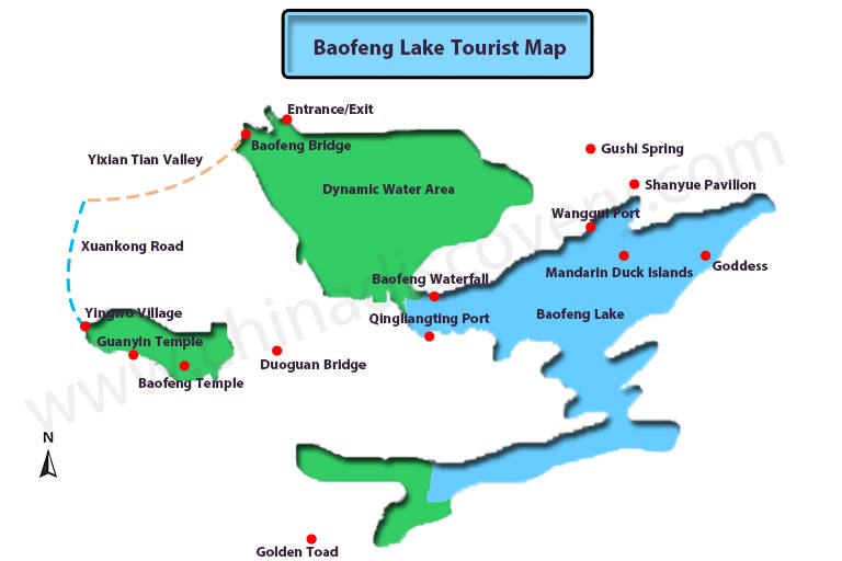 Baofeng Lake Tourist Map