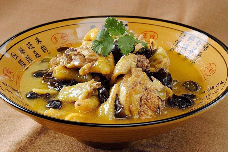 Stewed Chicken and Duck with Umbilicaria Esculenta Stewed Chicken and Duck with Umbilicaria Esculenta