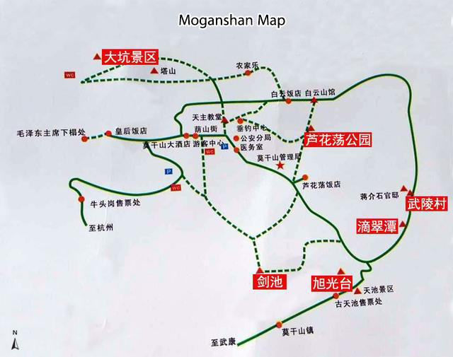 Moganshan Map