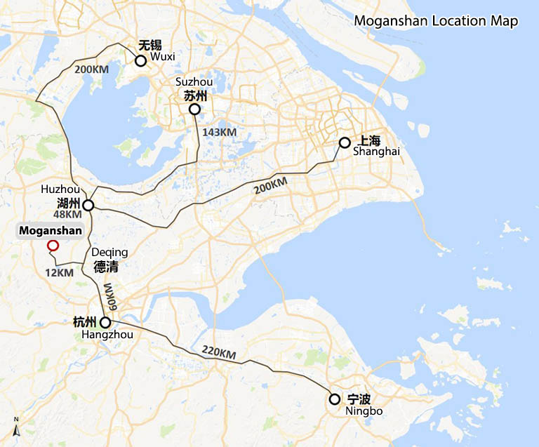 Moganshan Location Map
