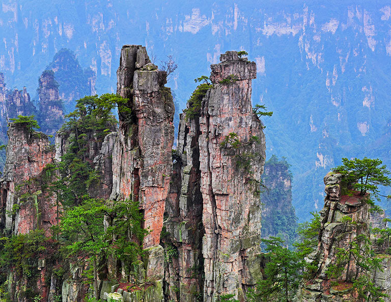 Peculiar Stone Peaks at Tianzi Mountain