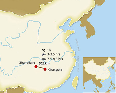 Changsha Zhangjiajie Map