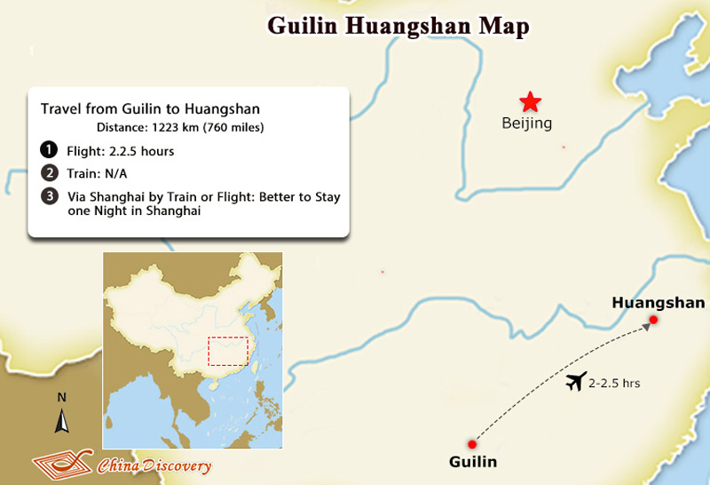 Guilin Huangshan Transfer Map