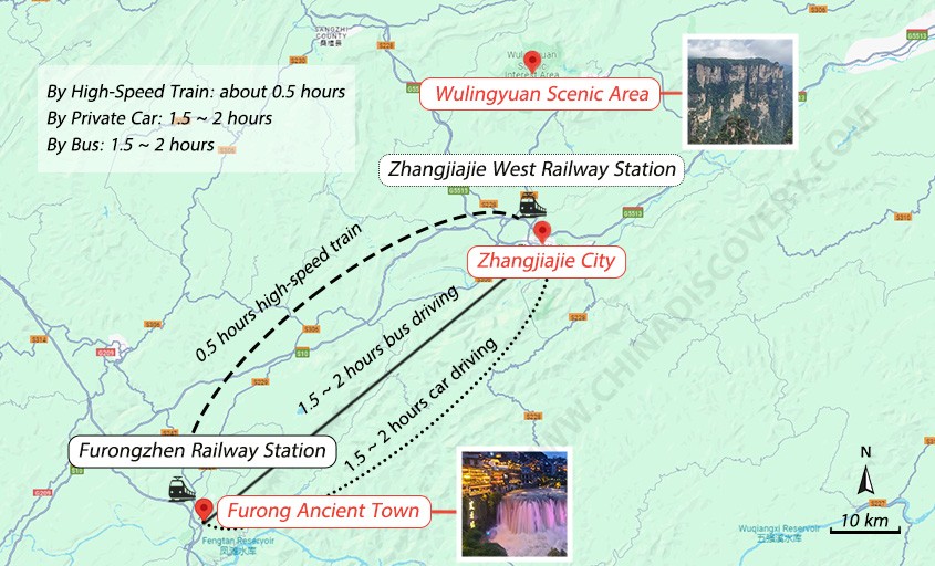 Zhangjiajie Furong Transportation Map