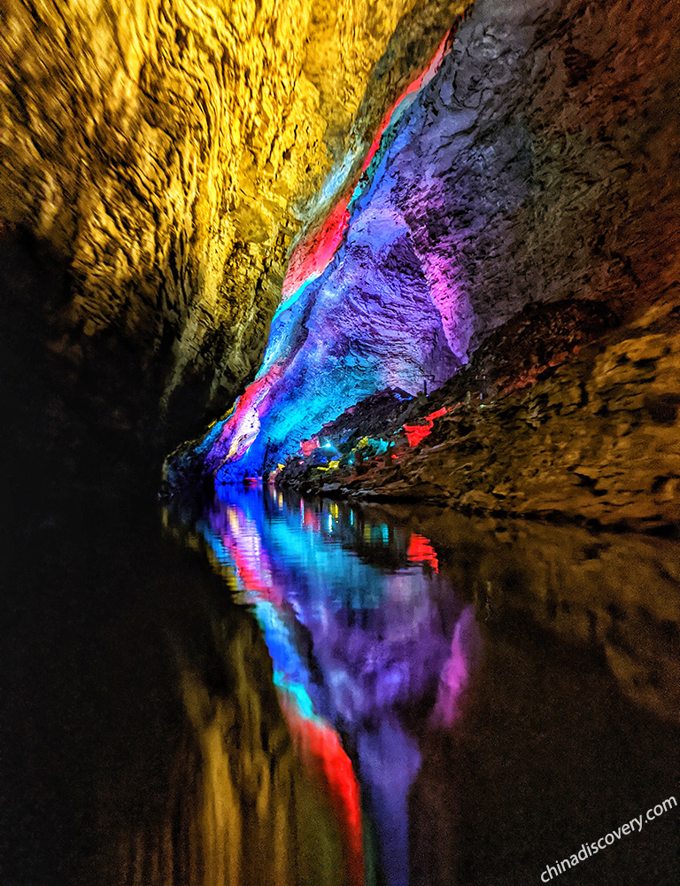 Xiangshui River in Yellow Dragon Cave