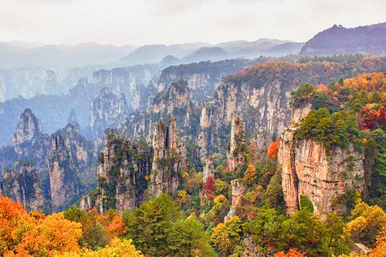 Huangshi Village in Zhangjiajie National Forest Park Huangshi Village in Zhangjiajie National Forest Park