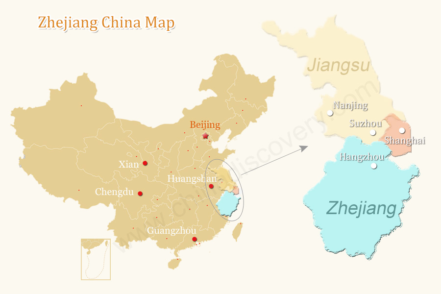 Zhejiang China Map