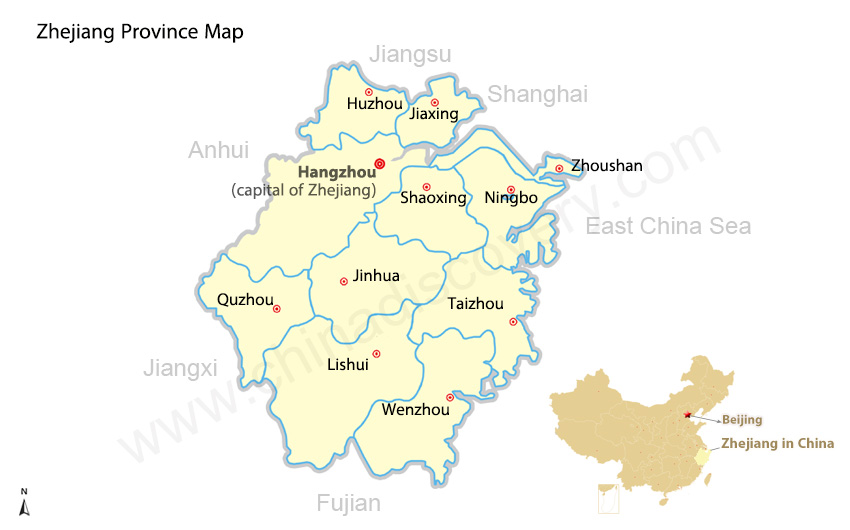 Zhejiang Province Map