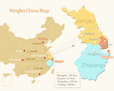 Ningbo China Map