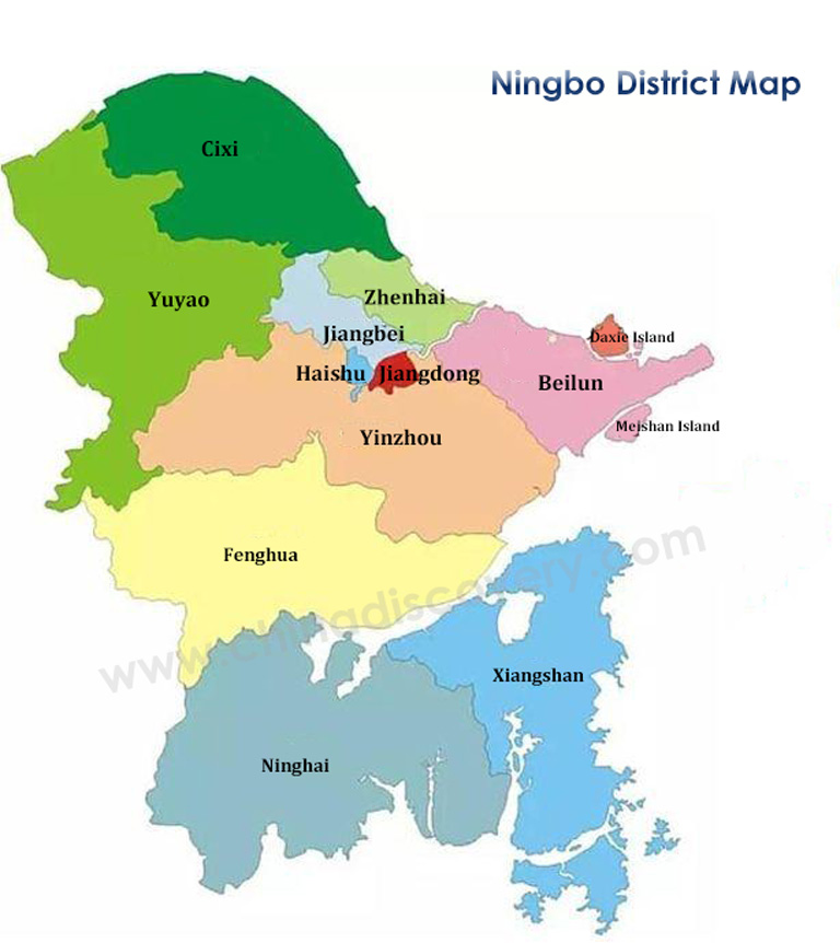 Ningbo Shanghai China Route Map