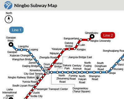 Ningbo Rail Transit Map