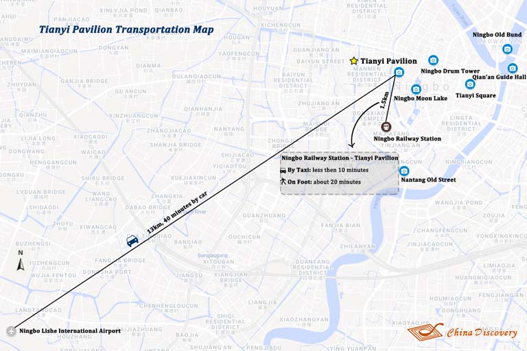 Tianyi Pavilion Location Map