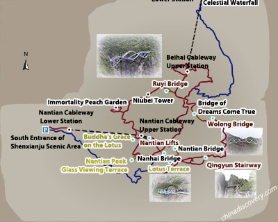 Zhangjiajie Attraction Map