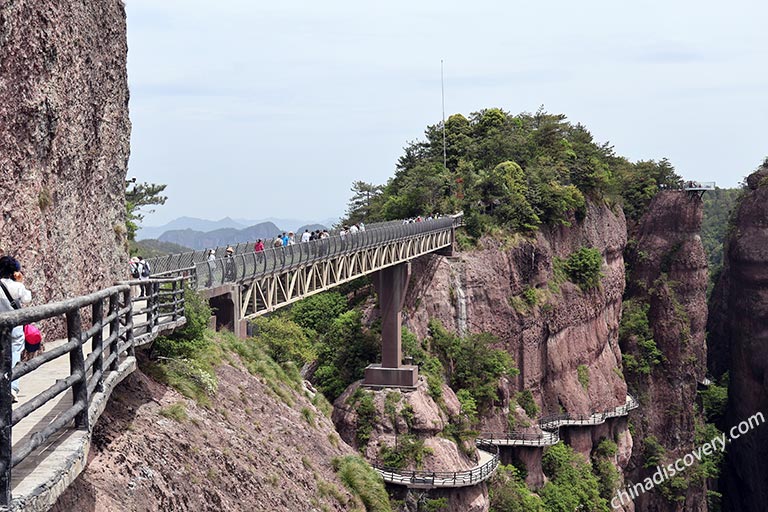 Cliffside Paths in Shenxianju Scenic Area Ruyi Bridge