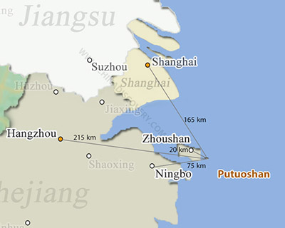 Putuoshan Location Map