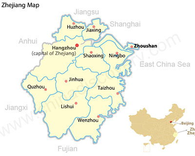 Zhoushan Zhejiang Map