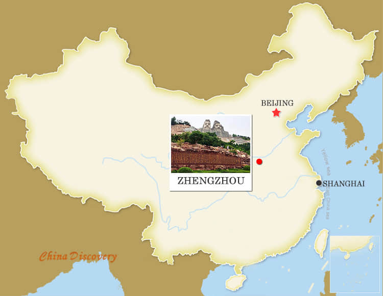 Zhengzhou China Map