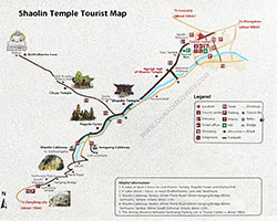 Map of Mount Song & Shaolin Temple