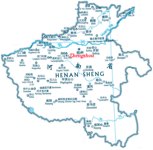Zhengzhou Henan Map
